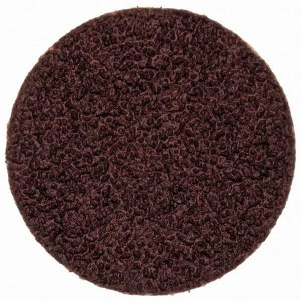Merit Abrasives - 3/4" Disc Diam, 80 Grit, Aluminum Oxide Quick Change Disc - Type R Attaching System, Coated, Brown, 40,000 RPM, ALO Series - Americas Industrial Supply
