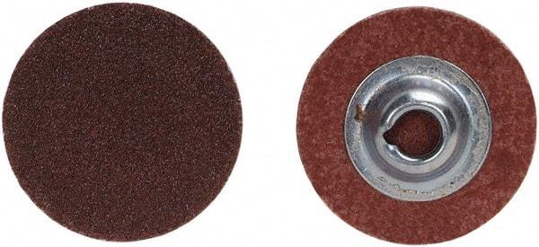 Merit Abrasives - 4" Disc Diam, 36 Grit, Aluminum Oxide Quick Change Disc - Type S Attaching System, Coated, Brown, 12,000 RPM, ALO Series - Americas Industrial Supply