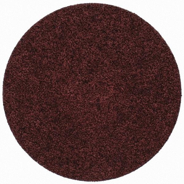 Merit Abrasives - 3" Disc Diam, 40 Grit, Aluminum Oxide Quick Change Disc - Type S Attaching System, Coated, Brown, 20,000 RPM, ALO Series - Americas Industrial Supply
