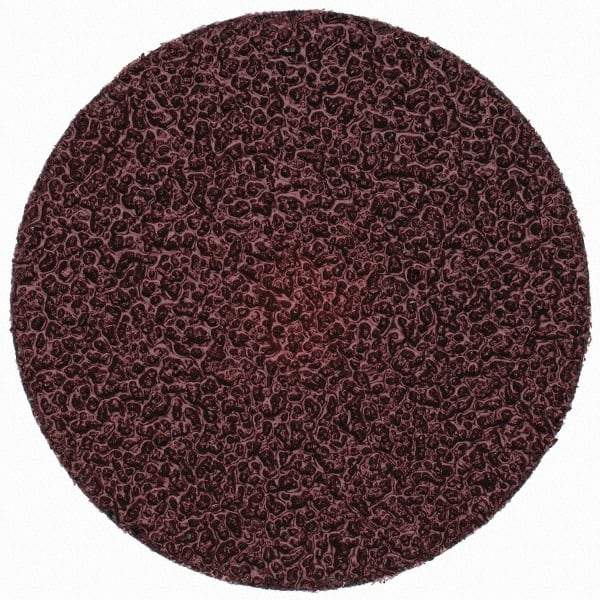 Merit Abrasives - 3" Disc Diam, 24 Grit, Aluminum Oxide Quick Change Disc - Type S Attaching System, Coated, Brown, 20,000 RPM, ALO Series - Americas Industrial Supply