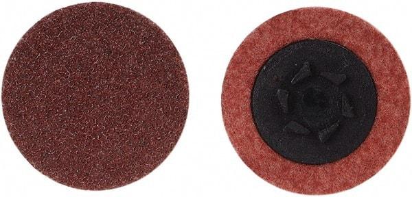 Merit Abrasives - 4" Disc Diam, 120 Grit, Aluminum Oxide Quick Change Disc - Type P Attaching System, Coated, Brown, 12,000 RPM, ALO Series - Americas Industrial Supply