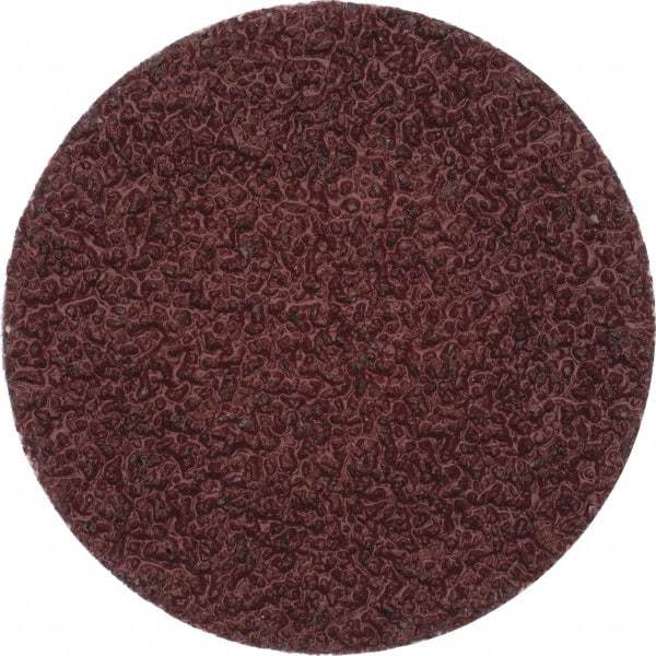 Merit Abrasives - 2" Disc Diam, 36 Grit, Aluminum Oxide Quick Change Disc - Type P Attaching System, Coated, Brown, 30,000 RPM, ALO Series - Americas Industrial Supply