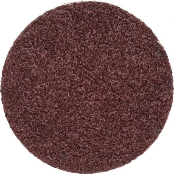 Merit Abrasives - 1-1/2" Disc Diam, 40 Grit, Aluminum Oxide Quick Change Disc - Type P Attaching System, Coated, Brown, 30,000 RPM, ALO Series - Americas Industrial Supply