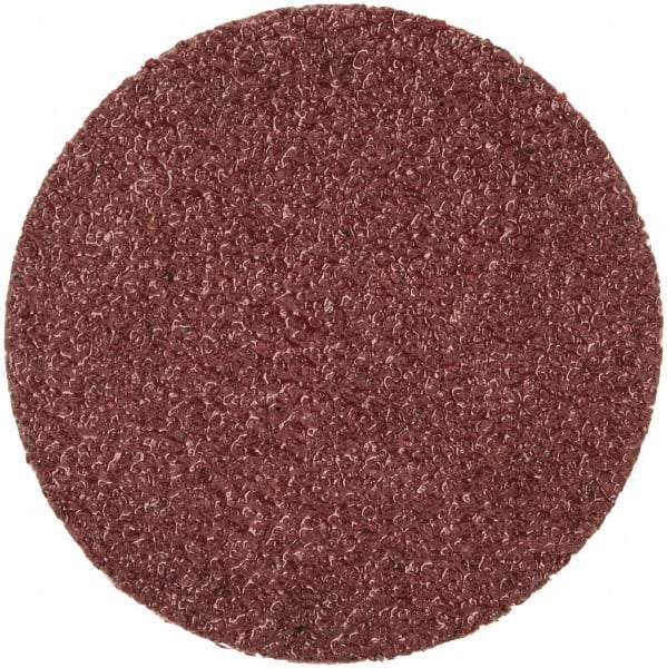 Merit Abrasives - 1" Disc Diam, 80 Grit, Aluminum Oxide Quick Change Disc - Type P Attaching System, Coated, Brown, 40,000 RPM, ALO Series - Americas Industrial Supply