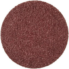 Merit Abrasives - 1" Disc Diam, 80 Grit, Aluminum Oxide Quick Change Disc - Type P Attaching System, Coated, Brown, 40,000 RPM, ALO Series - Americas Industrial Supply