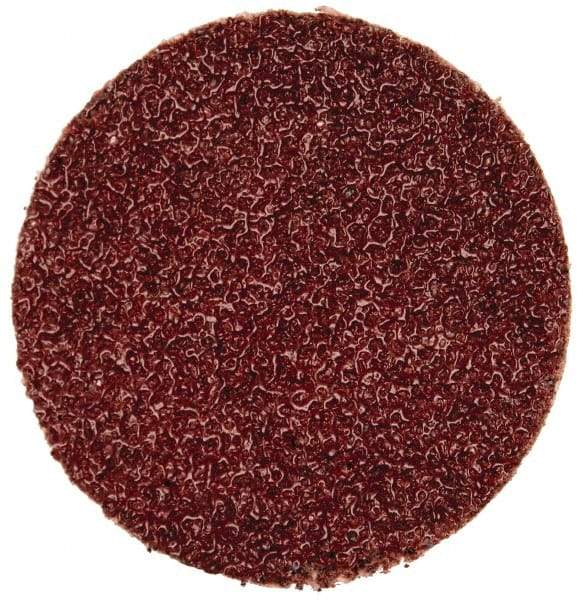 Merit Abrasives - 1" Disc Diam, 60 Grit, Aluminum Oxide Quick Change Disc - Type P Attaching System, Coated, Brown, 40,000 RPM, ALO Series - Americas Industrial Supply