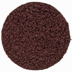 Merit Abrasives - 1" Disc Diam, 40 Grit, Aluminum Oxide Quick Change Disc - Type P Attaching System, Coated, Brown, 40,000 RPM, ALO Series - Americas Industrial Supply