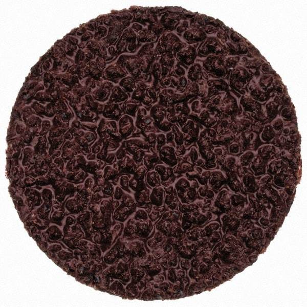 Merit Abrasives - 1" Disc Diam, 36 Grit, Aluminum Oxide Quick Change Disc - Type P Attaching System, Coated, Brown, 40,000 RPM, ALO Series - Americas Industrial Supply