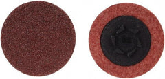 Merit Abrasives - 1" Disc Diam, 180 Grit, Aluminum Oxide Quick Change Disc - Type P Attaching System, Coated, Brown, 40,000 RPM, ALO Series - Americas Industrial Supply