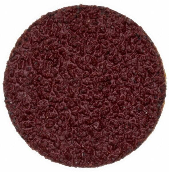 Merit Abrasives - 3/4" Disc Diam, 50 Grit, Aluminum Oxide Quick Change Disc - Type P Attaching System, Coated, Brown, 40,000 RPM, ALO Series - Americas Industrial Supply