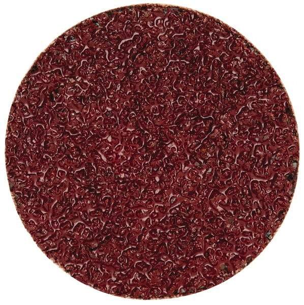 Merit Abrasives - 2" Disc Diam, 24 Grit, Aluminum Oxide Quick Change Disc - Type S Attaching System, Coated, Brown, 30,000 RPM, ALO Series - Americas Industrial Supply