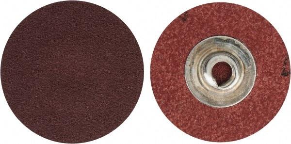 Merit Abrasives - 1-1/2" Disc Diam, 120 Grit, Aluminum Oxide Quick Change Disc - Type S Attaching System, Coated, Brown, 30,000 RPM, ALO Series - Americas Industrial Supply