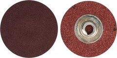 Merit Abrasives - 1-1/2" Disc Diam, 120 Grit, Aluminum Oxide Quick Change Disc - Type S Attaching System, Coated, Brown, 30,000 RPM, ALO Series - Americas Industrial Supply
