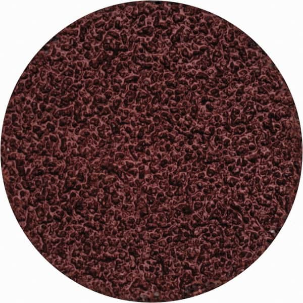 Merit Abrasives - 1-1/2" Disc Diam, 40 Grit, Aluminum Oxide Quick Change Disc - Type S Attaching System, Coated, Brown, 30,000 RPM, ALO Series - Americas Industrial Supply