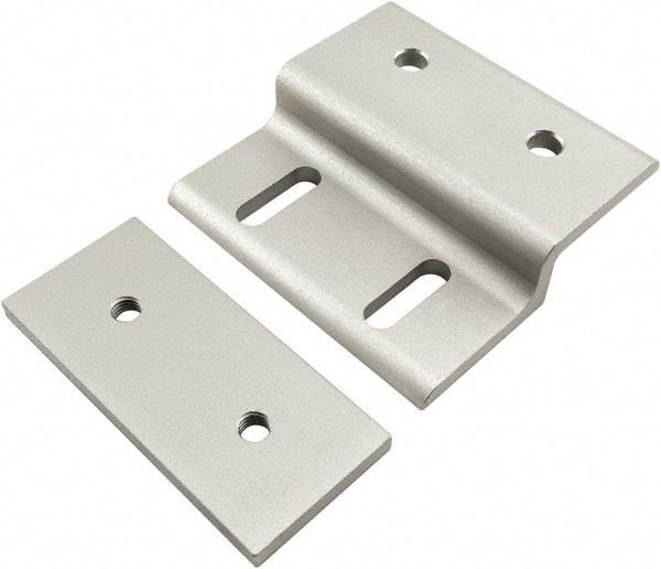 80/20 Inc. - 90mm Wide, Open Shelving Accessory/Component - Aluminum, Clear Anodized Finish, 87mm Long, Use with 45 Series & Bolt Kits 75-3619 & 11-8318 - Americas Industrial Supply