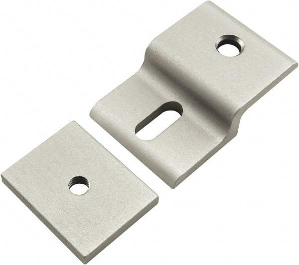 80/20 Inc. - 25mm Wide, Open Shelving Accessory/Component - Aluminum, Clear Anodized Finish, 49mm Long, Use with 25 Series & Bolt Kits 75-3404 & 13-6312 - Americas Industrial Supply