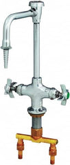 T&S Brass - Standard with Hose Thread, 2 Way Design, Deck Mount, Laboratory Faucet - Lever Handle - Americas Industrial Supply