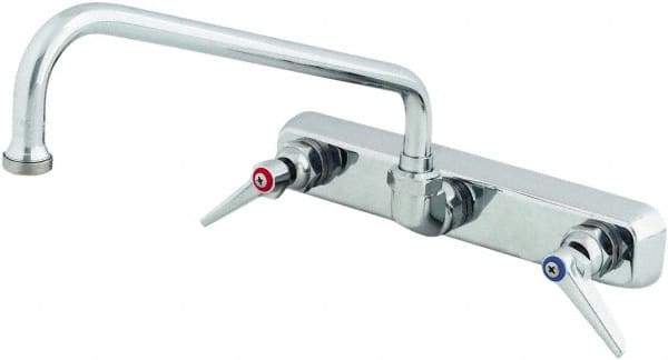 T&S Brass - Standard, 2 Way Design, Wall Mount, Workboard Wall Mount Faucet - 12 Inch Spout, Lever Handle - Americas Industrial Supply