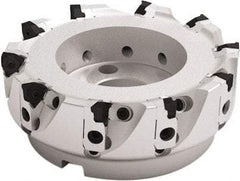 Seco - 10 Inserts, 250mm Cut Diam, 60mm Arbor Diam, 7.5mm Max Depth of Cut, Indexable Square-Shoulder Face Mill - 93° Lead Angle, 63mm High, XNEX 0806 Insert Compatibility - Americas Industrial Supply