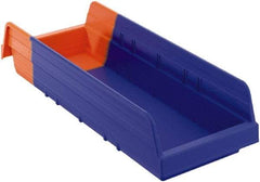 Akro-Mils - 17-7/8" Deep, Blue/Orange Hopper Shelf Bin - 4" High x 6-5/8" Wide x 17-7/8" Long - Americas Industrial Supply