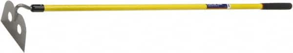 Ability One - 7" High x 10" Wide Round Steel Hoe - 62" Long Fiberglass Straight Handle - Americas Industrial Supply