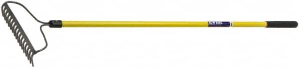 Ability One - Bow Rake with 57" Straight Fiberglass Handle - 16 Tines, 2-1/2" Tine Length - Americas Industrial Supply