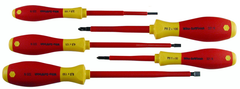 Insulated Slotted Screwdriver 3.0; 4.5; 6.5mm & Phillips # 1 & # 2. 5 Piece Set - Americas Industrial Supply