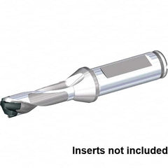 Kennametal - Series KenTIP, Head Connection Z, 5xD, 1" Shank Diam, Drill Body - 146.05mm Drill Body Length to Flange, KTIP Toolholder, 21.44mm Nose Diam, 202.05mm OAL, 146.05mm Drill Body Length, 140.55mm Flute Length, Through Coolant - Americas Industrial Supply