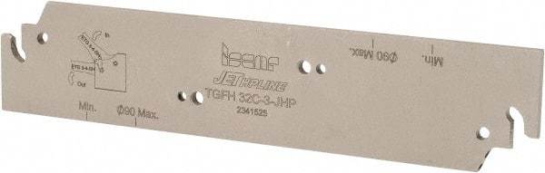 Iscar - 1.26" Blade Height, 0.098" Blade Width, 5-29/32" OAL, Neutral Cut, Single End Indexable Cut-Off Blade - TGFH Blade, Tang-Grip Series - Americas Industrial Supply