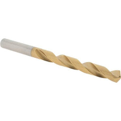 Guhring - 25/64" 118° High Speed Steel Jobber Drill - TiN Finish, Right Hand Cut, Spiral Flute, Straight Shank, 133mm OAL, Standard Point - Americas Industrial Supply