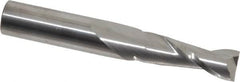 SGS - 21/64", 1" LOC, 3/8" Shank Diam, 2-1/2" OAL, 2 Flute, Solid Carbide Square End Mill - Single End, Uncoated, Spiral Flute, 30° Helix, Centercutting, Right Hand Cut, Right Hand Flute, Series 3 - Americas Industrial Supply
