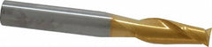 SGS - 5/16", 13/16" LOC, 5/16" Shank Diam, 2-1/2" OAL, 2 Flute, Solid Carbide Square End Mill - Single End, TiN Finish, Spiral Flute, 30° Helix, Centercutting, Right Hand Cut, Right Hand Flute, Series 3 - Americas Industrial Supply
