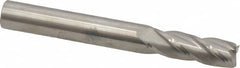 SGS - 19/64", 13/16" LOC, 5/16" Shank Diam, 2-1/2" OAL, 4 Flute, Solid Carbide Square End Mill - Single End, Uncoated, Spiral Flute, 30° Helix, Centercutting, Right Hand Cut, Right Hand Flute, Series 1 - Americas Industrial Supply