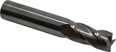 SGS - 31/64", 1" LOC, 1/2" Shank Diam, 3" OAL, 4 Flute, Solid Carbide Square End Mill - Single End, Uncoated, Spiral Flute, 30° Helix, Centercutting, Right Hand Cut, Right Hand Flute, Series 1 - Americas Industrial Supply