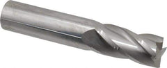 SGS - 3/4", 1-1/2" LOC, 3/4" Shank Diam, 4" OAL, 4 Flute, Solid Carbide Square End Mill - Single End, Uncoated, Spiral Flute, 30° Helix, Centercutting, Right Hand Cut, Right Hand Flute, Series 1 - Americas Industrial Supply