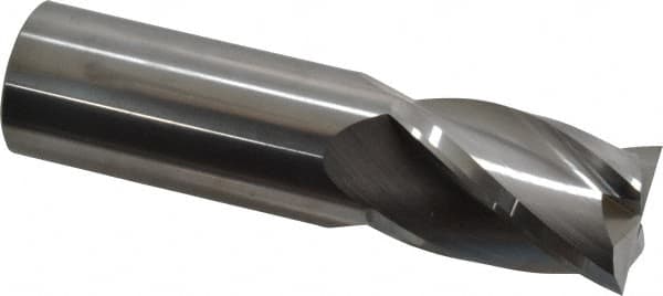 SGS - 1", 1-1/2" LOC, 1" Shank Diam, 4" OAL, 4 Flute, Solid Carbide Square End Mill - Single End, Uncoated, Spiral Flute, 30° Helix, Centercutting, Right Hand Cut, Right Hand Flute, Series 1 - Americas Industrial Supply