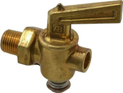 Parker - 1/8" Pipe, Male Pipe Drain Cock & Shutoff Valve - 1/8-27 Thread, 150 Max psi - Americas Industrial Supply