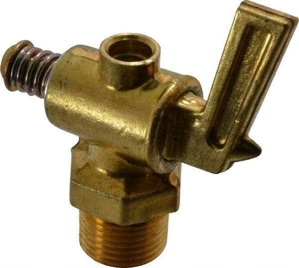 Parker - 3/8" Pipe, Male Pipe Drain Cock & Shutoff Valve - 3/8-18 Thread, 150 Max psi - Americas Industrial Supply