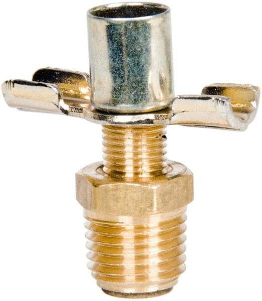 Parker - 1/4" Pipe, External Seal Drain Cock & Shutoff Valve - 1/4-18 Thread, 150 Max psi - Americas Industrial Supply