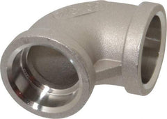 Merit Brass - 3/4" Grade 316 Stainless Steel Pipe 90° Elbow - Socket Weld x Socket Weld End Connections, 150 psi - Americas Industrial Supply