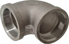 Merit Brass - 1-1/4" Grade 316 Stainless Steel Pipe 90° Elbow - Socket Weld x Socket Weld End Connections, 150 psi - Americas Industrial Supply