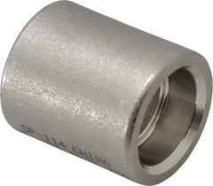 Merit Brass - 1/2" Grade 316 Stainless Steel Pipe Coupling - Socket Weld x Socket Weld End Connections, 150 psi - Americas Industrial Supply