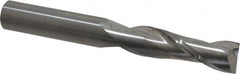 SGS - 5/8", 2-1/4" LOC, 5/8" Shank Diam, 5" OAL, 2 Flute, Solid Carbide Square End Mill - Single End, Uncoated, Spiral Flute, 30° Helix, Centercutting, Right Hand Cut, Right Hand Flute, Series 3L - Americas Industrial Supply