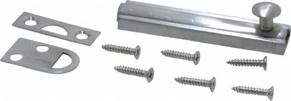 Don-Jo - 3" Long, 1/2" Wide Brass Slide Bolt - US26D Satin Chrome Plated - Americas Industrial Supply