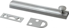 Don-Jo - 4" Long, 1/2" Wide Brass Slide Bolt - US26D Satin Chrome Plated - Americas Industrial Supply