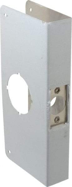 Don-Jo - 4" Wide x 9" High, Stainless Steel, Door Reinforcer - 1-3/8" Thick Door, 2-3/8" Backset - Americas Industrial Supply