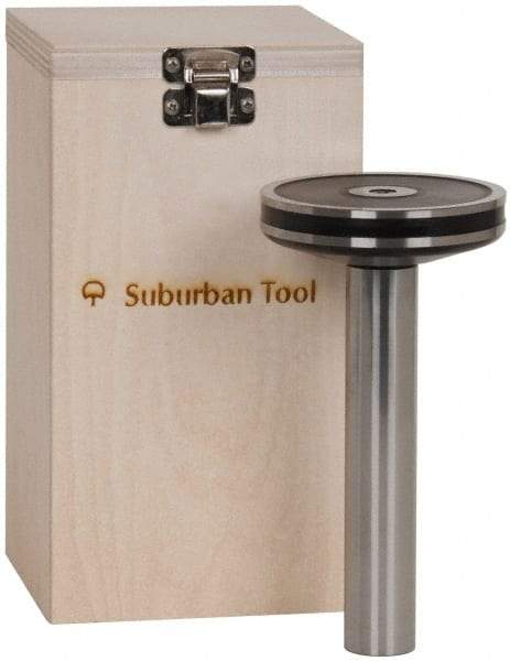 Suburban Tool - 1 Inch Cylinder Diameter, 3-3/8 Inch Base Diameter, 6-1/2 Inch High, Magnetic Base, Steel Cylinder Square - 0.0001 Inch Accuracy, Includes Wooden Storage Case - Americas Industrial Supply