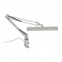 Value Collection - 120 VAC, 15 Watt, Swing Arm Machine Light - Clamp Mount, 5 Ft. Cord, White - Americas Industrial Supply