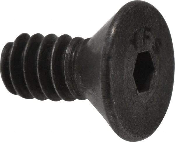 Value Collection - #6-32 UNC Hex Socket Drive, 82° Flat Screw - Alloy Steel, Black Oxide Finish, Fully Threaded, 5/16" OAL - Americas Industrial Supply