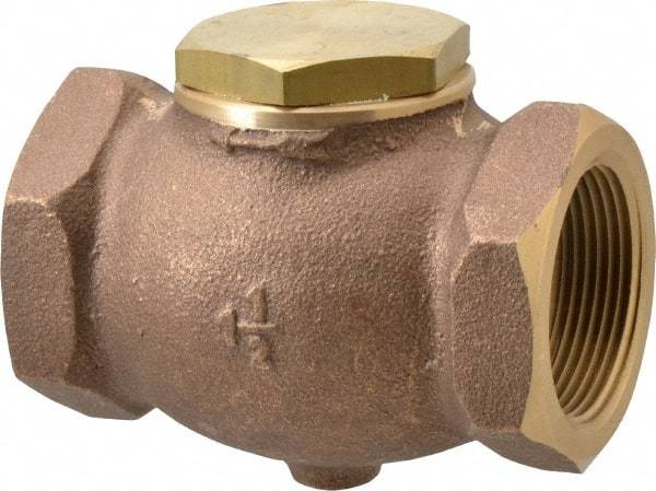 Conrader - 1-1/2" Bronze Check Valve - Inline, FNPT x FNPT - Americas Industrial Supply